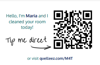 Housekeeper Maria's business card